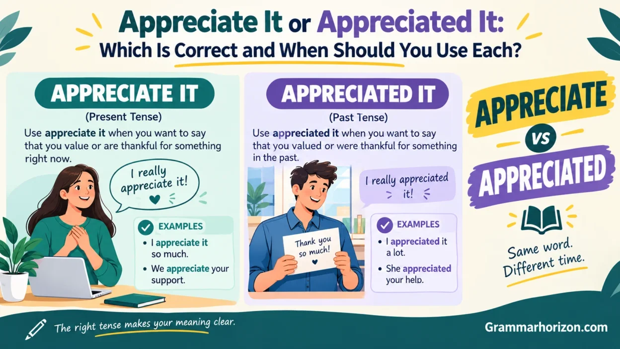 Appreciate It or Appreciated It: Which Is Correct and When Should You Use Each?