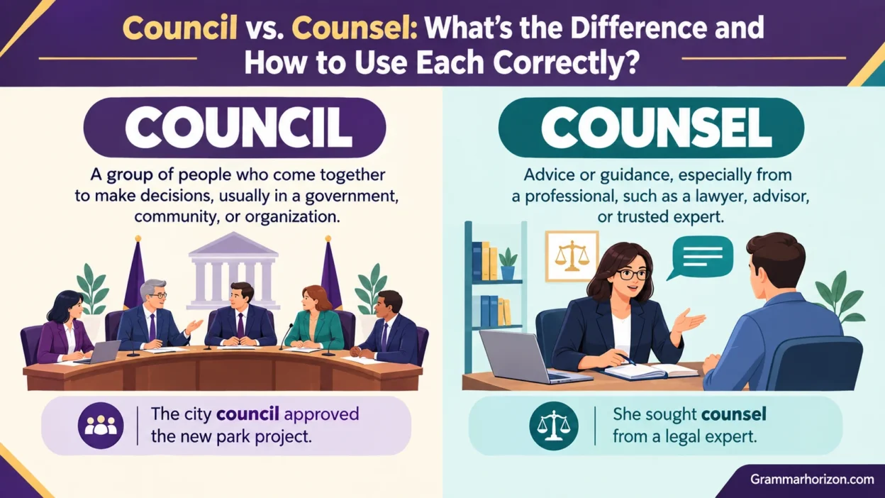 Council vs. Counsel: What’s the Difference and How to Use Each Correctly?