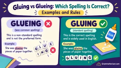 Gluing vs Glueing: Which Spelling Is Correct? Examples and Rules