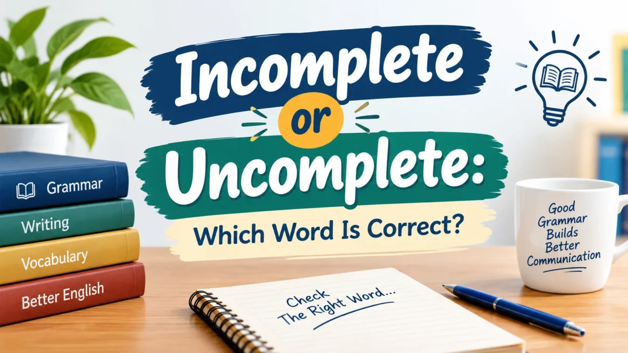 Incomplete or Uncomplete: Which Word Is Correct?