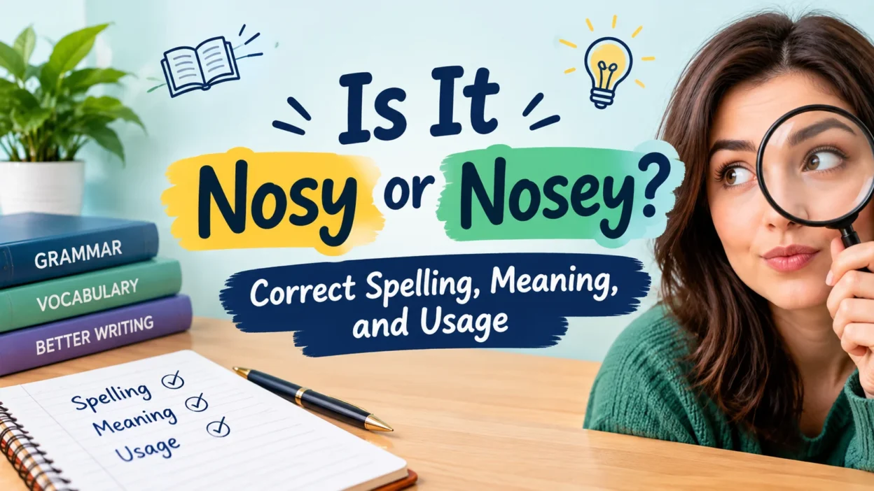 Is It Nosy or Nosey? Correct Spelling, Meaning, and Usage