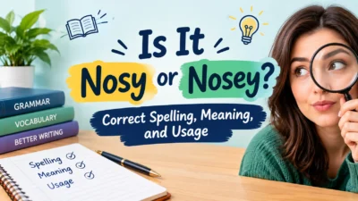 Is It Nosy or Nosey? Correct Spelling, Meaning, and Usage