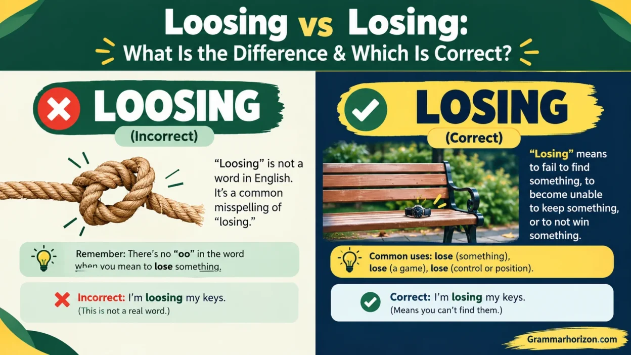 Loosing vs Losing: What Is the Difference & Which Is Correct?