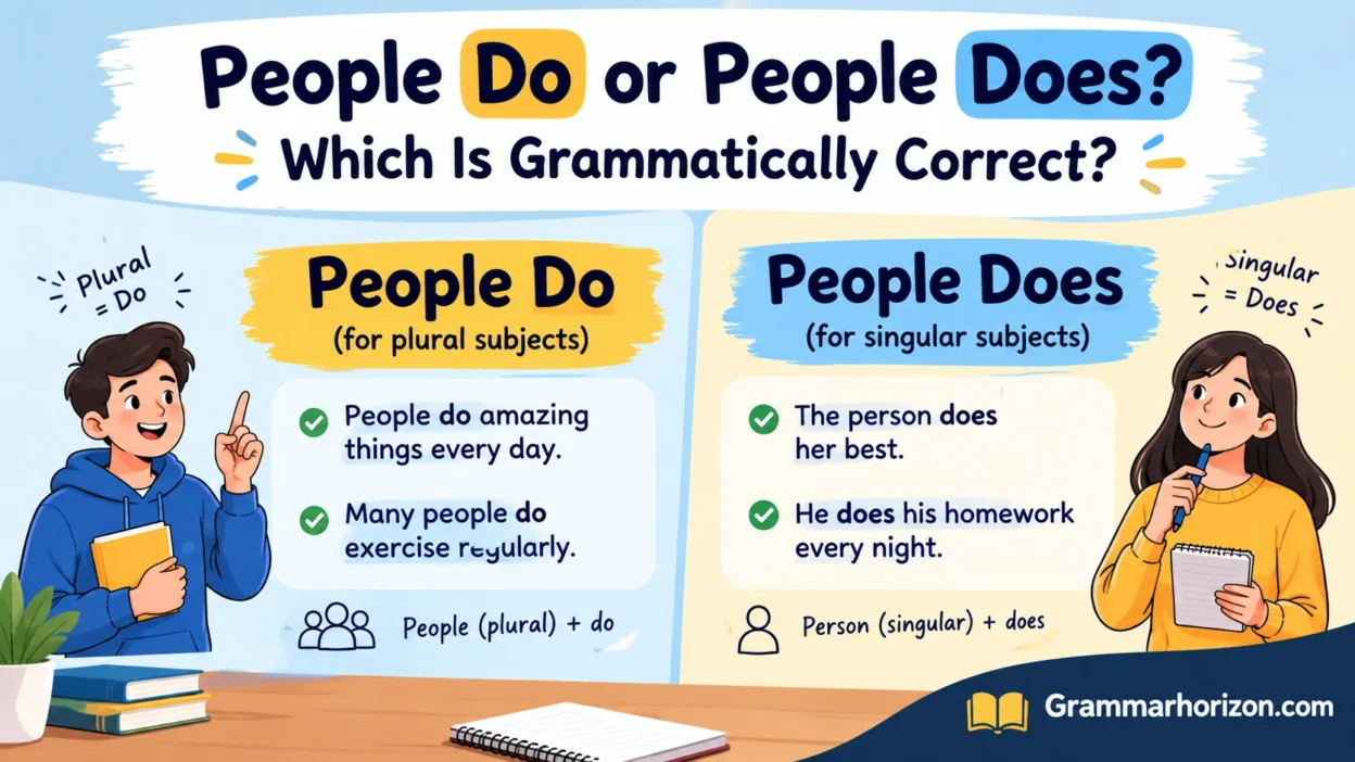 People Do or People Does? Which Is Grammatically Correct? 