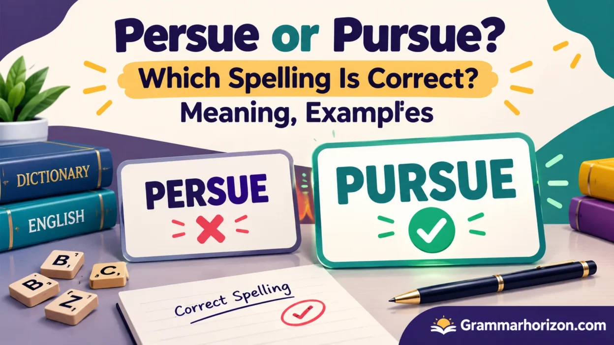 Persue or Pursue? Which Spelling Is Correct? Meaning, Examples