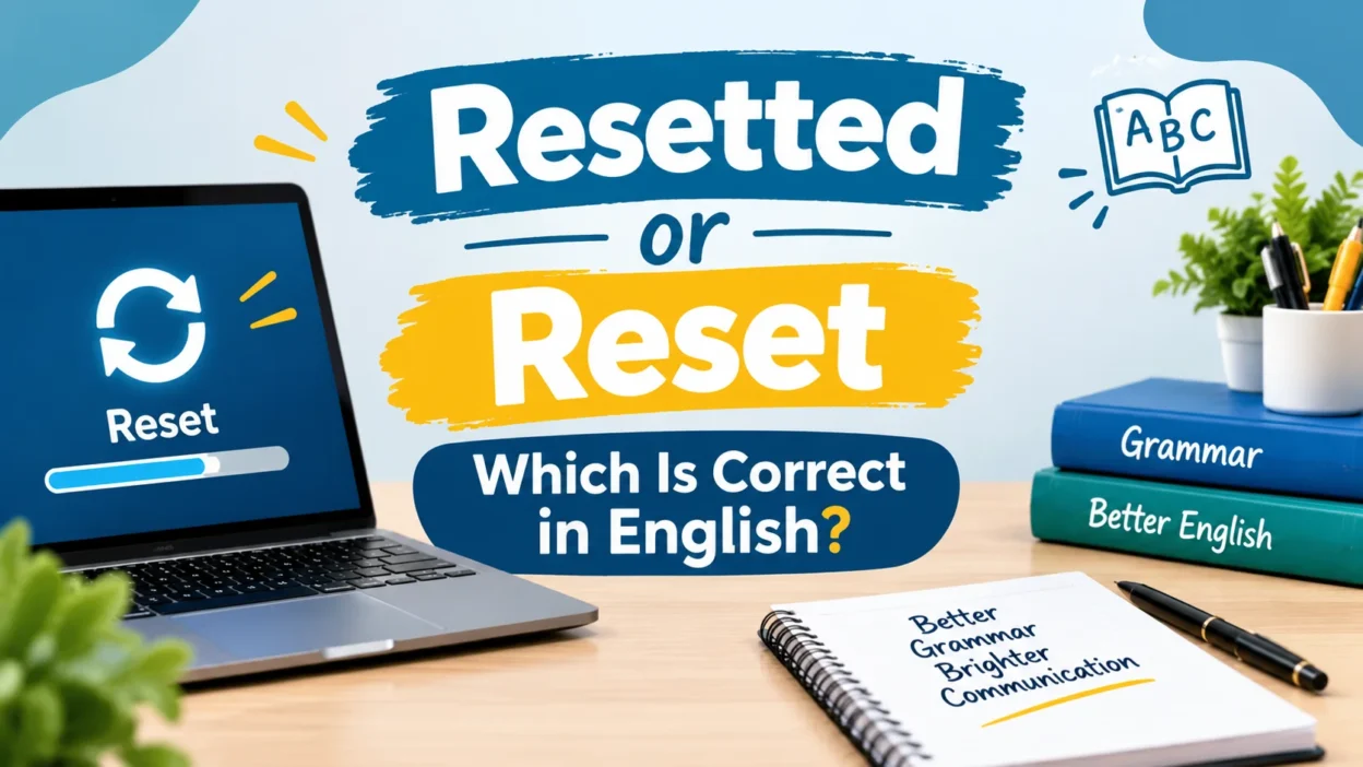 Resetted or Reset: Which Is Correct in English?