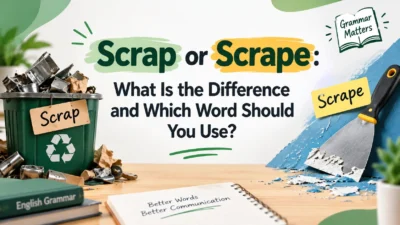 Scrap or Scrape: What Is the Difference and Which Word Should You Use?