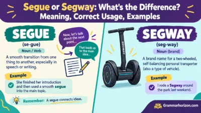Segue or Segway: What's the Difference? Meaning, Correct Usage, Examples