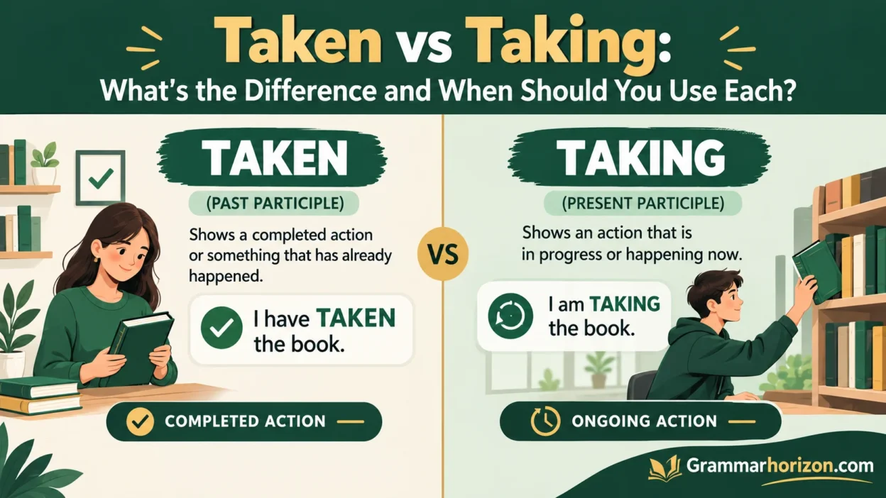 Taken vs Taking: What’s the Difference and When Should You Use Each?