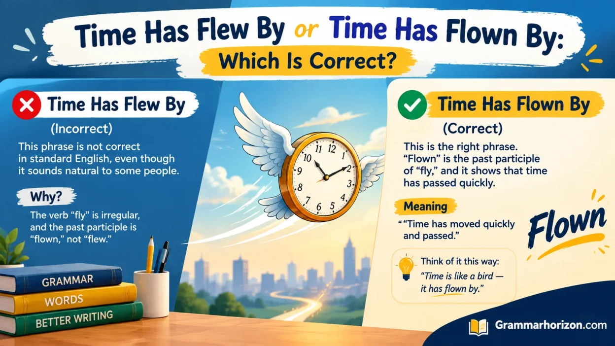 Time Has Flew By or Time Has Flown By: Which Is Correct?