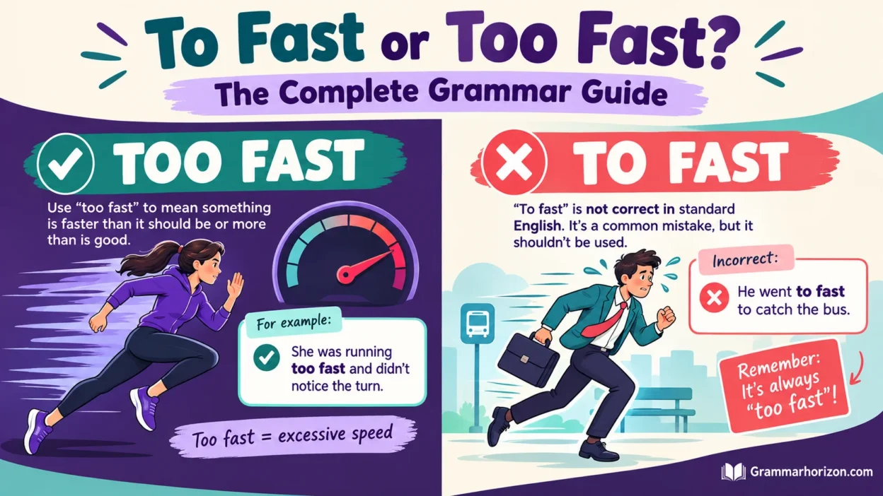 To Fast or Too Fast? The Complete Grammar Guide