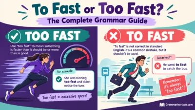 To Fast or Too Fast? The Complete Grammar Guide