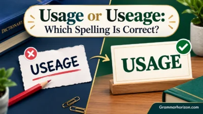 Usage or Useage: Which Spelling Is Correct?