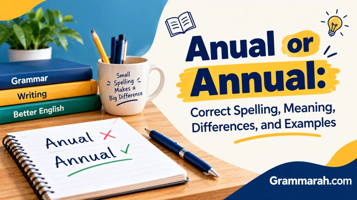 Anual or Annual: Correct Spelling, Meaning, Differences, and Examples