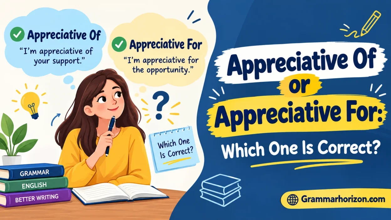 Appreciative Of or Appreciative For: Which One Is Correct?