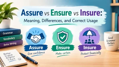 Assure vs Ensure vs Insure: Meaning, Differences, and Correct Usage
