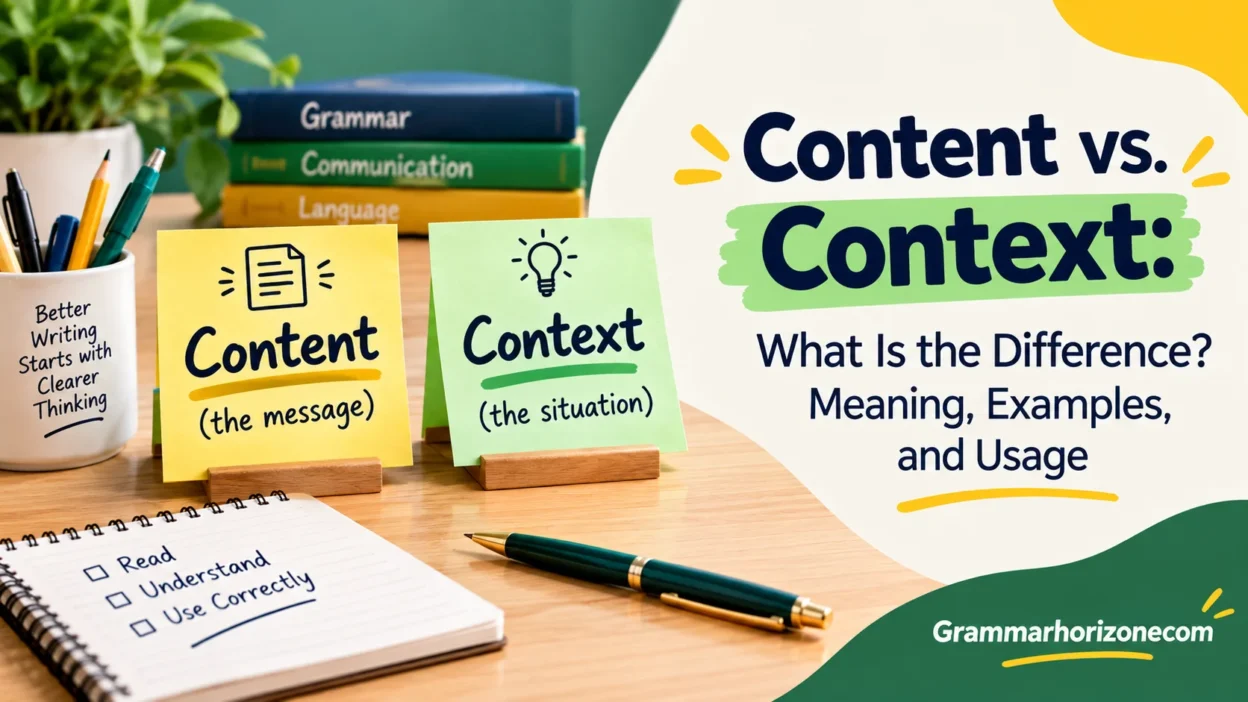 Content vs. Context: What Is the Difference? Meaning, Examples, and Usage