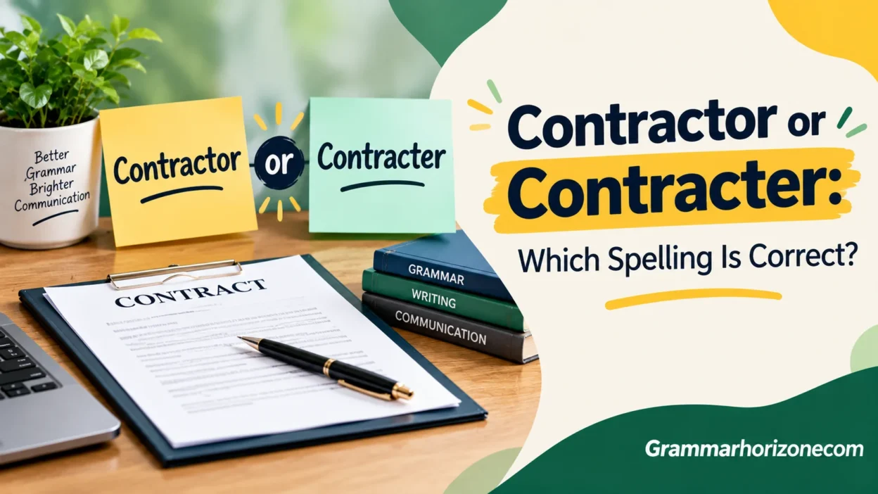 Contractor or Contracter: Which Spelling Is Correct?