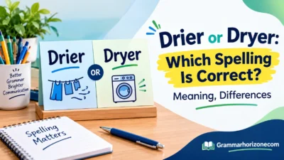 Drier or Dryer: Which Spelling Is Correct? Meaning, Difference