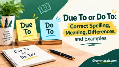 Due To or Do To: Correct Spelling, Meaning, Differences, and Examples