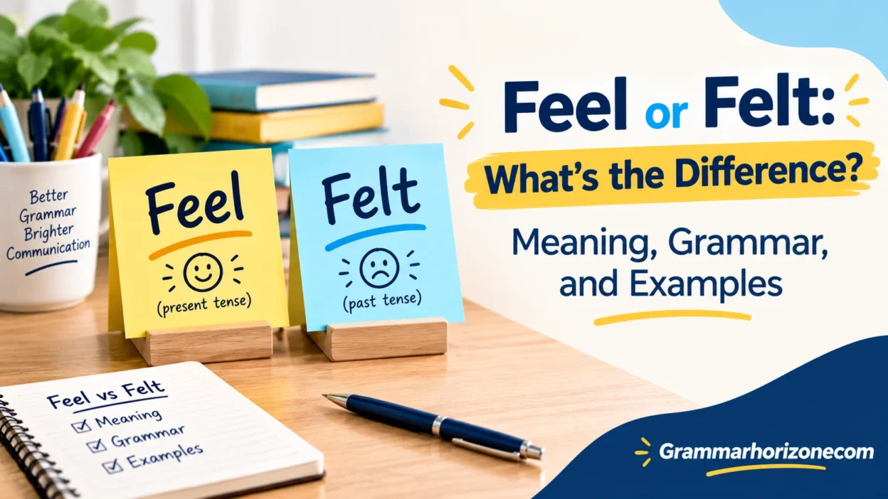 Feel or Felt: What’s the Difference? Meaning, Grammar, and Examples