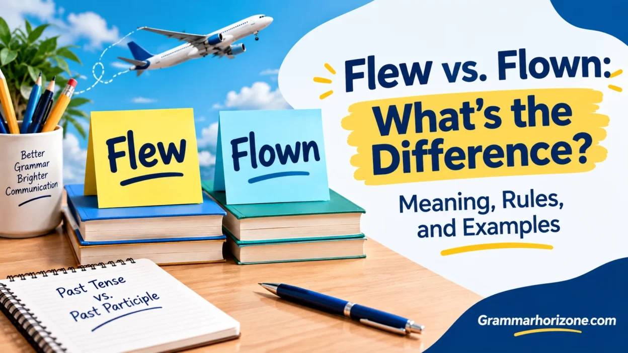 Flew vs. Flown: What’s the Difference? Meaning, Rules, and Examples