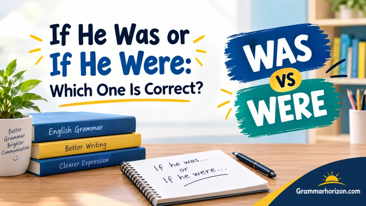 If He Was or If He Were: Which One Is Correct?