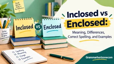 Inclosed vs Enclosed: Meaning, Differences, Correct Spelling, and Examples