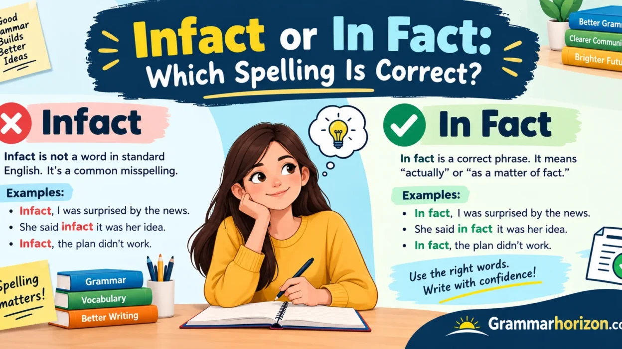 Infact or In Fact: Which Spelling Is Correct?