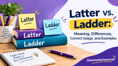 Latter vs. Ladder: Meaning, Differences, Correct Usage, and Examples