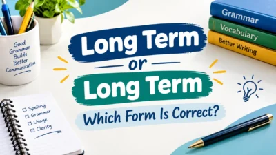 Long Term or Long Term: Which Form Is Correct?