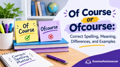 Of Course or Ofcourse: Correct Spelling, Meaning, Differences, and Examples