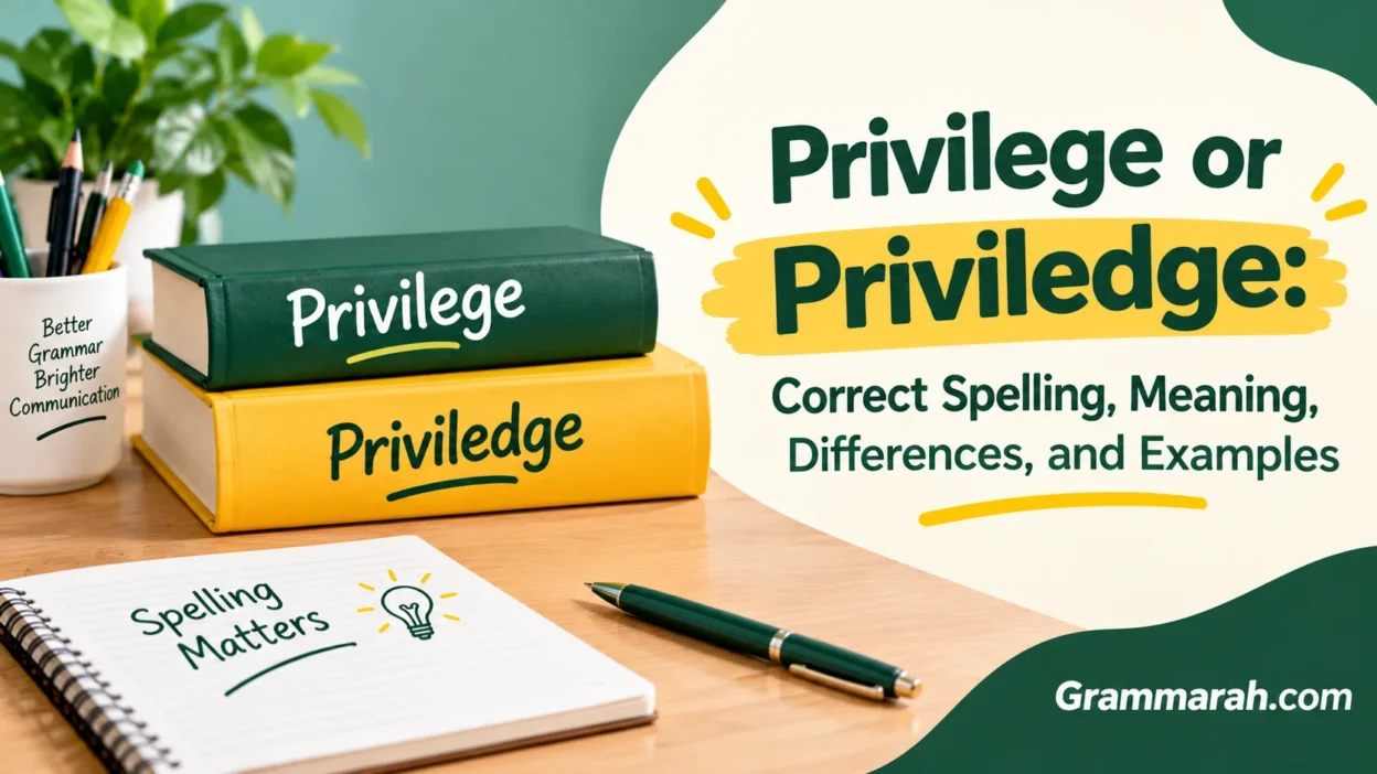 Privilege or Priviledge: Correct Spelling, Meaning, Differences, and Examples