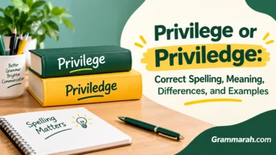 Privilege or Priviledge: Correct Spelling, Meaning, Differences, and Examples