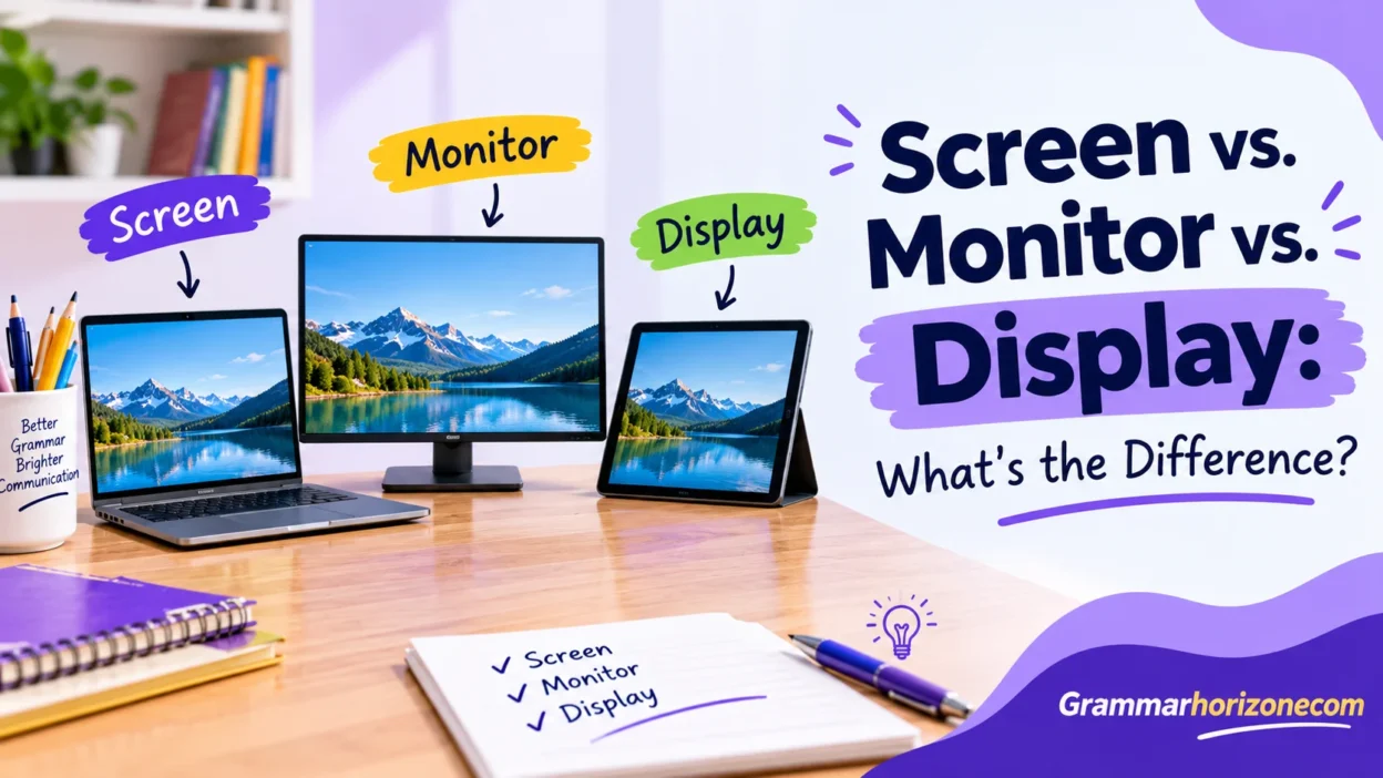 Screen vs. Monitor vs. Display: What’s the Difference?