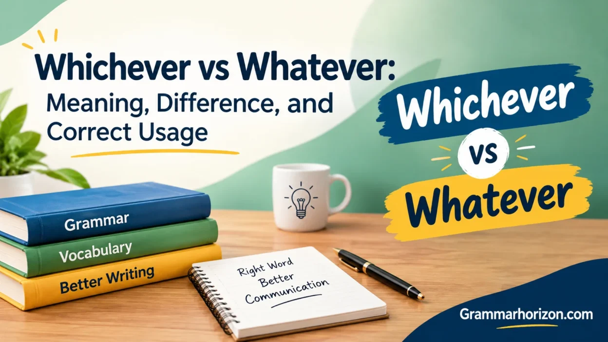 Whichever vs Whatever: Meaning, Difference, and Correct Usage