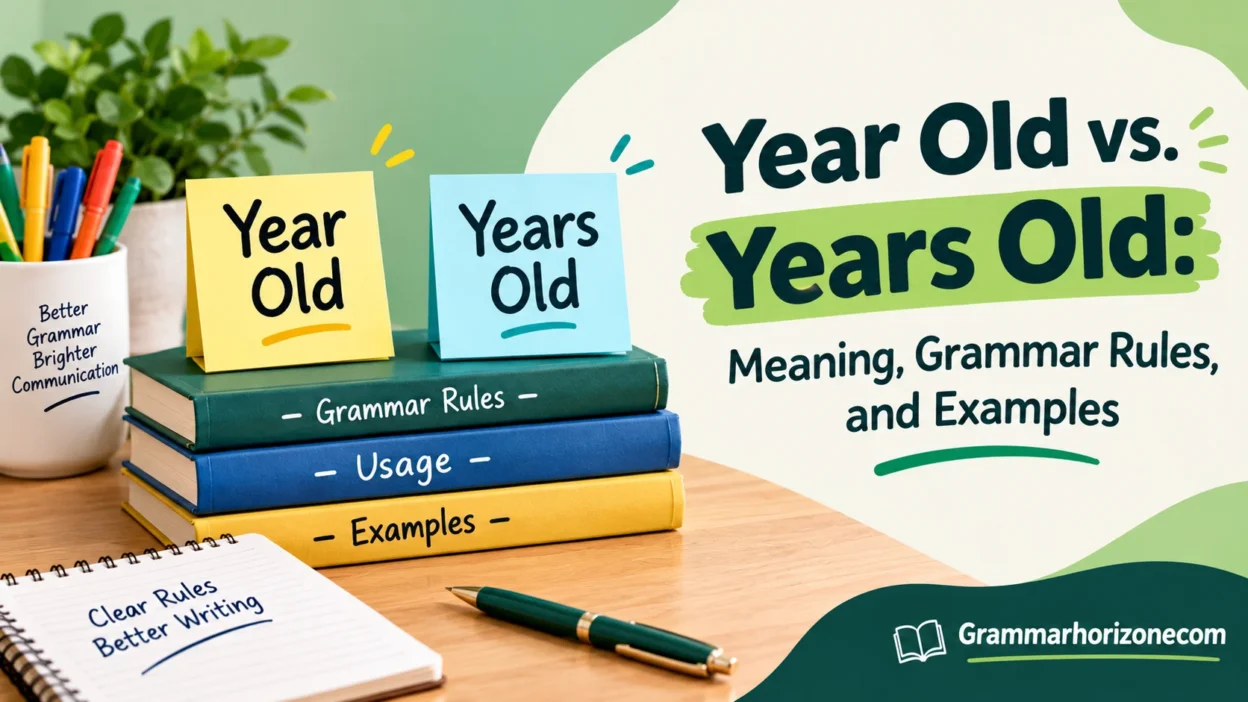 Year Old vs. Years Old: Meaning, Grammar Rules, and Examples