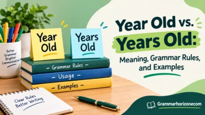 Year Old vs. Years Old: Meaning, Grammar Rules, and Examples
